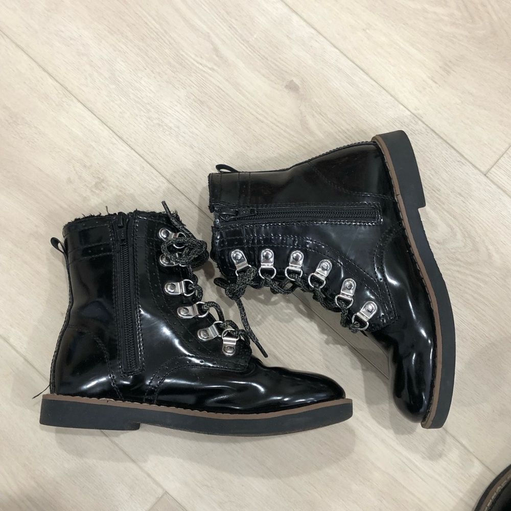 Black patent leather ankle boots - Picture 7 of 15